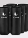 28 BLACK melnas matētas glāzes